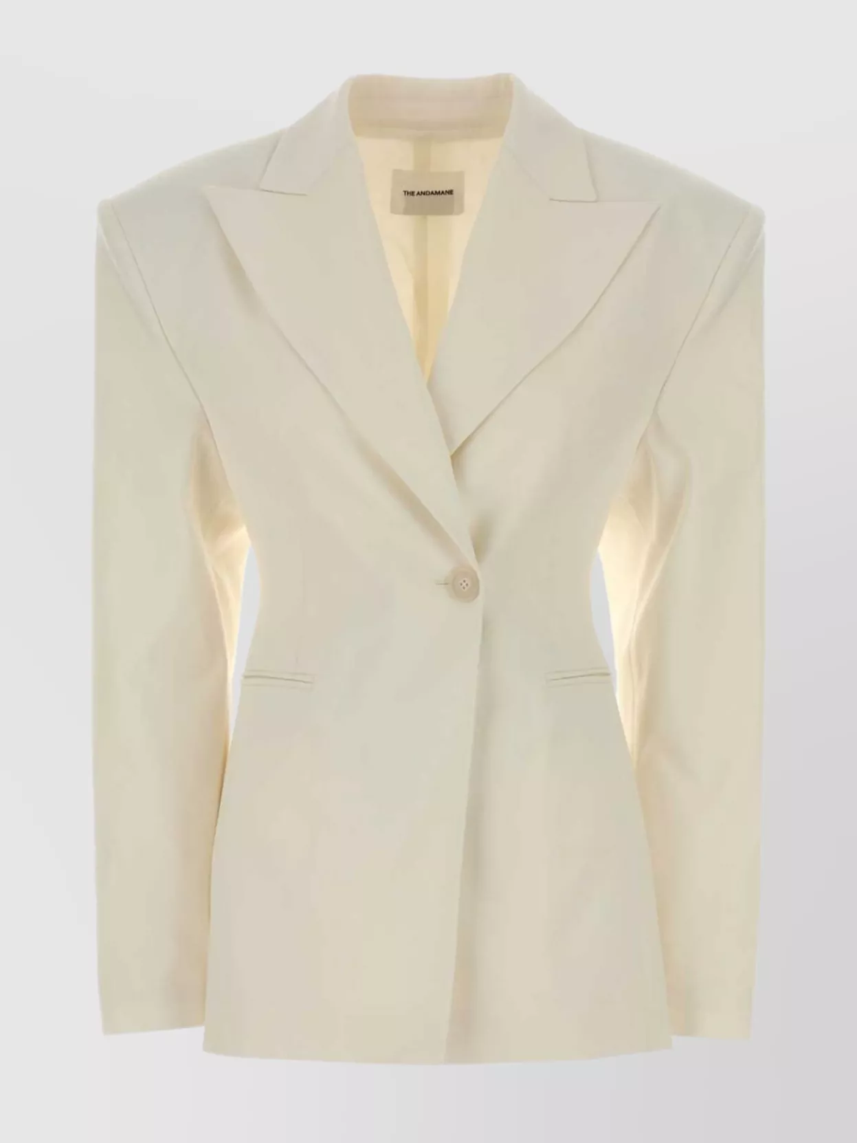 The Andamane Tailored Blazer Featuring Structured Shoulders In Neutral