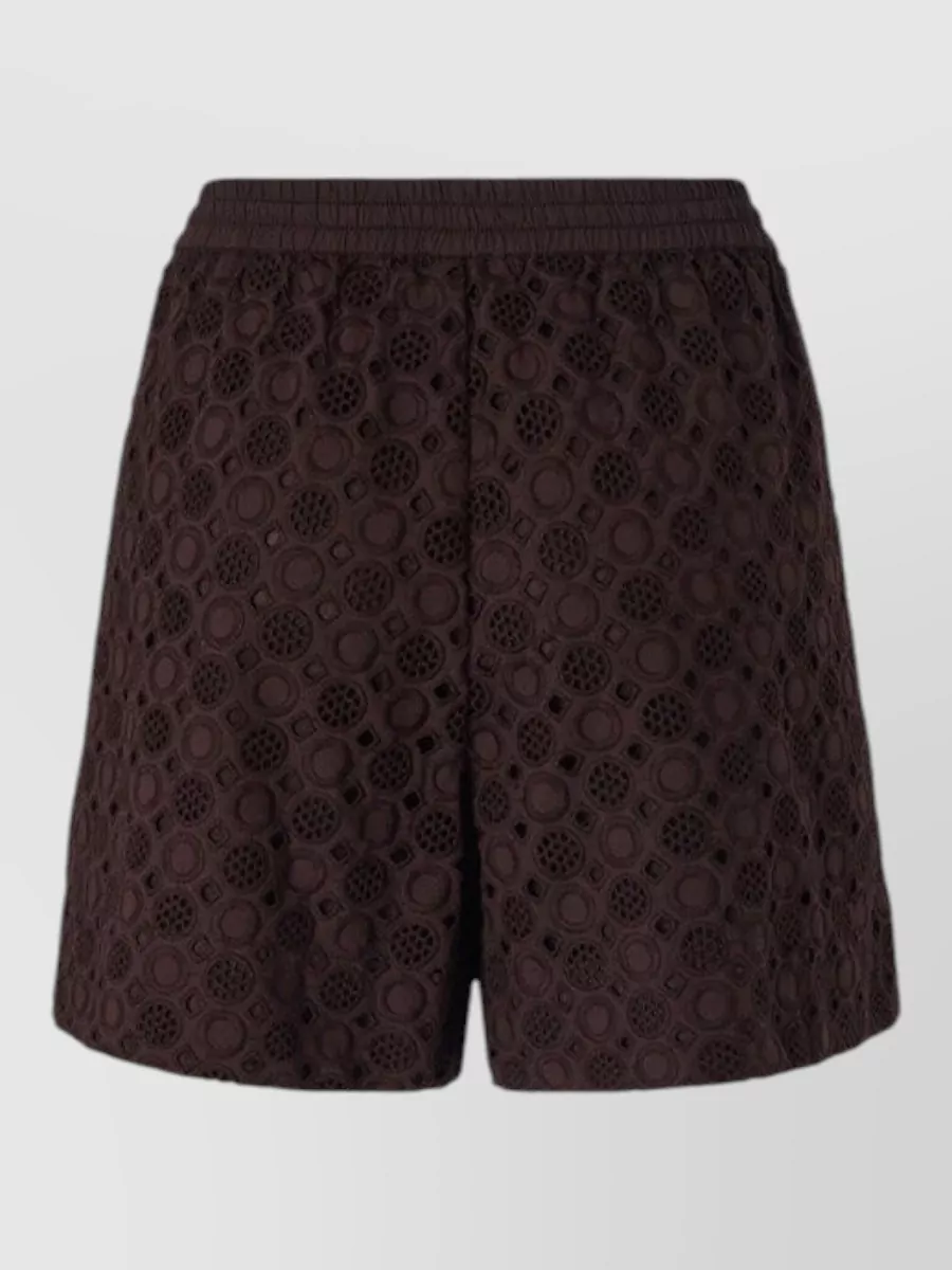 Pinko Embroidered Relaxed-Fit Knee-Length Shorts