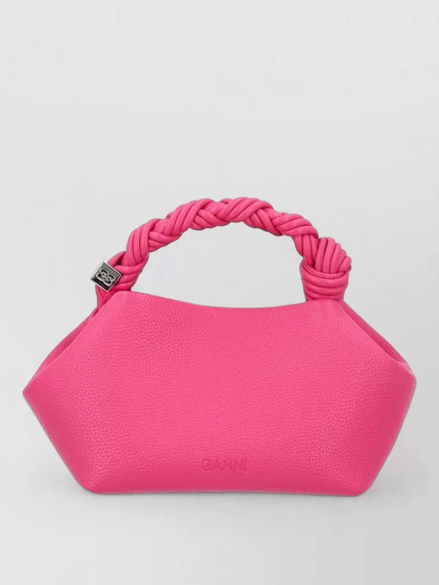 Ganni Tote Bag Structured Shape Twisted Handle