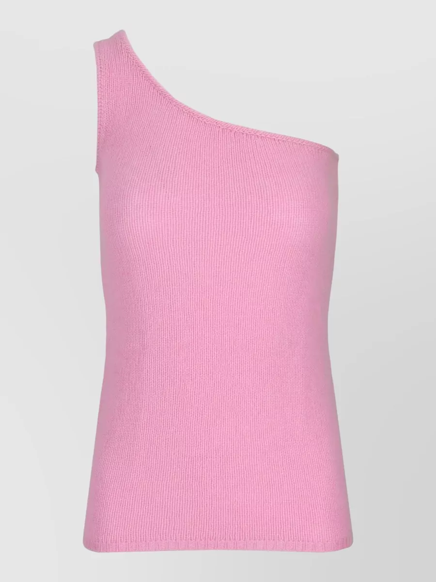La Rose cashmere one-shoulder top