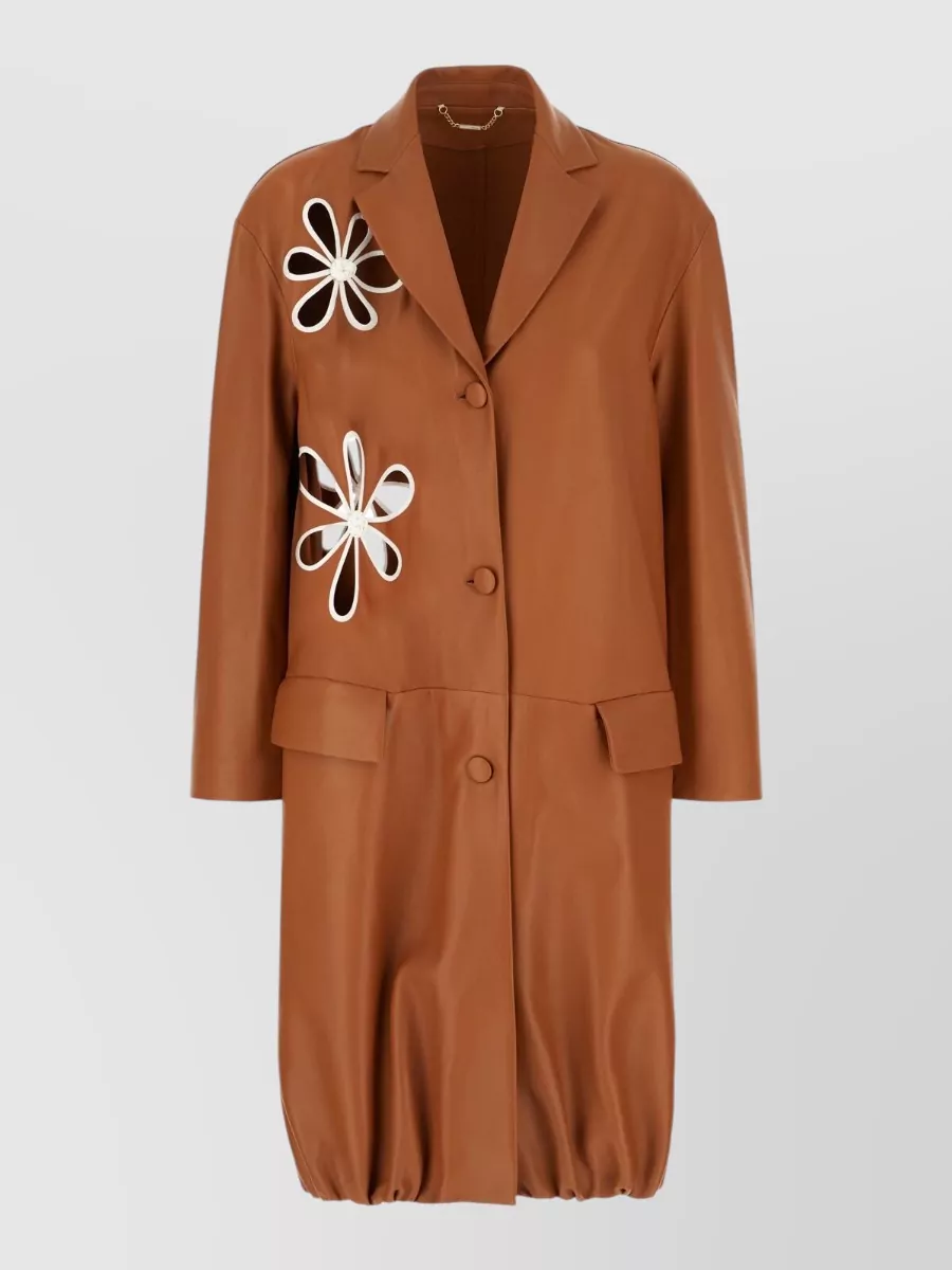 Fendi Lamb leather fitted jacket