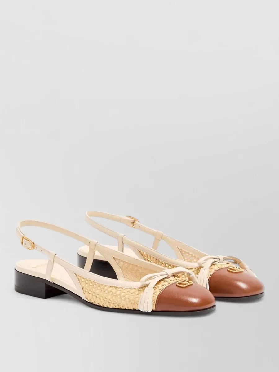 Valentino Garavani Leather Slingback Ballerinas