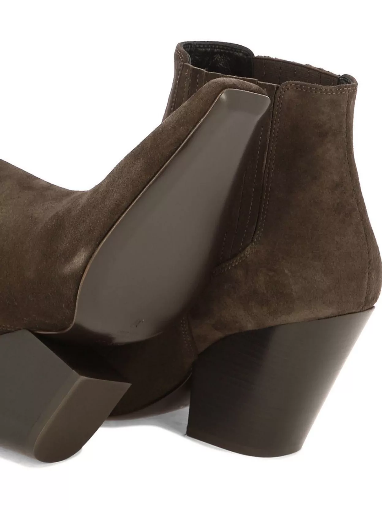 Casadei "Vulcano" Suede Ankle Boots With Cone Heel