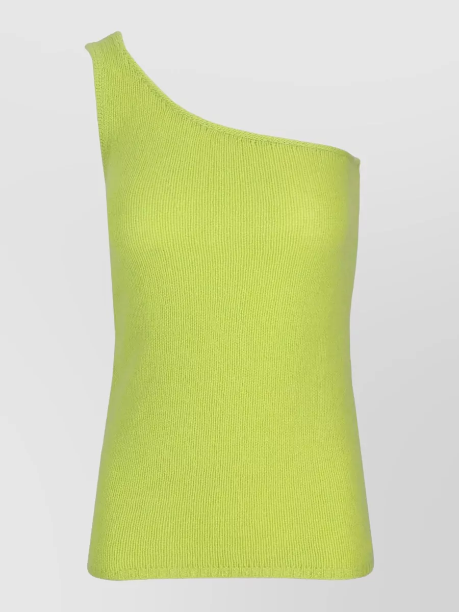 La Rose cashmere one-shoulder tank top