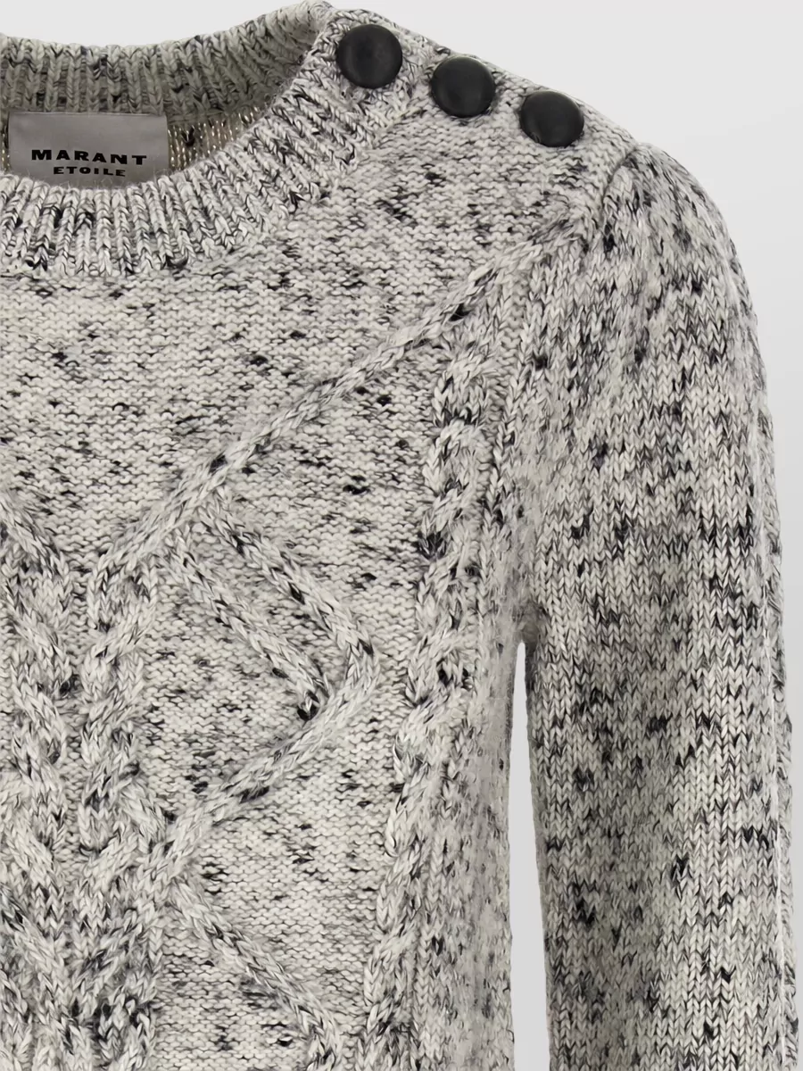 Isabel Marant Etoile Alpaca Wool Cable-Knit Crew-Neck Jumper