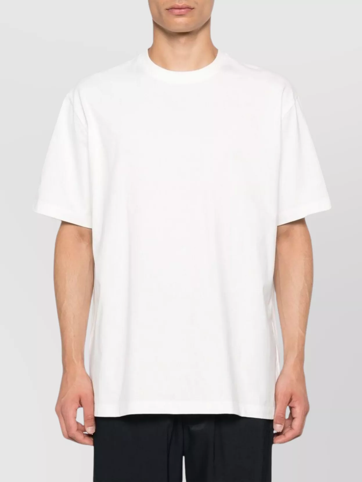 Y-3 Cotton Crew Neck T-shirt With Graphic Print In White