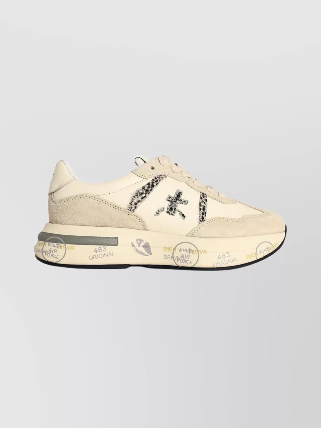 Premiata Cassie 7682 Leather Blend Low-Top Sneakers