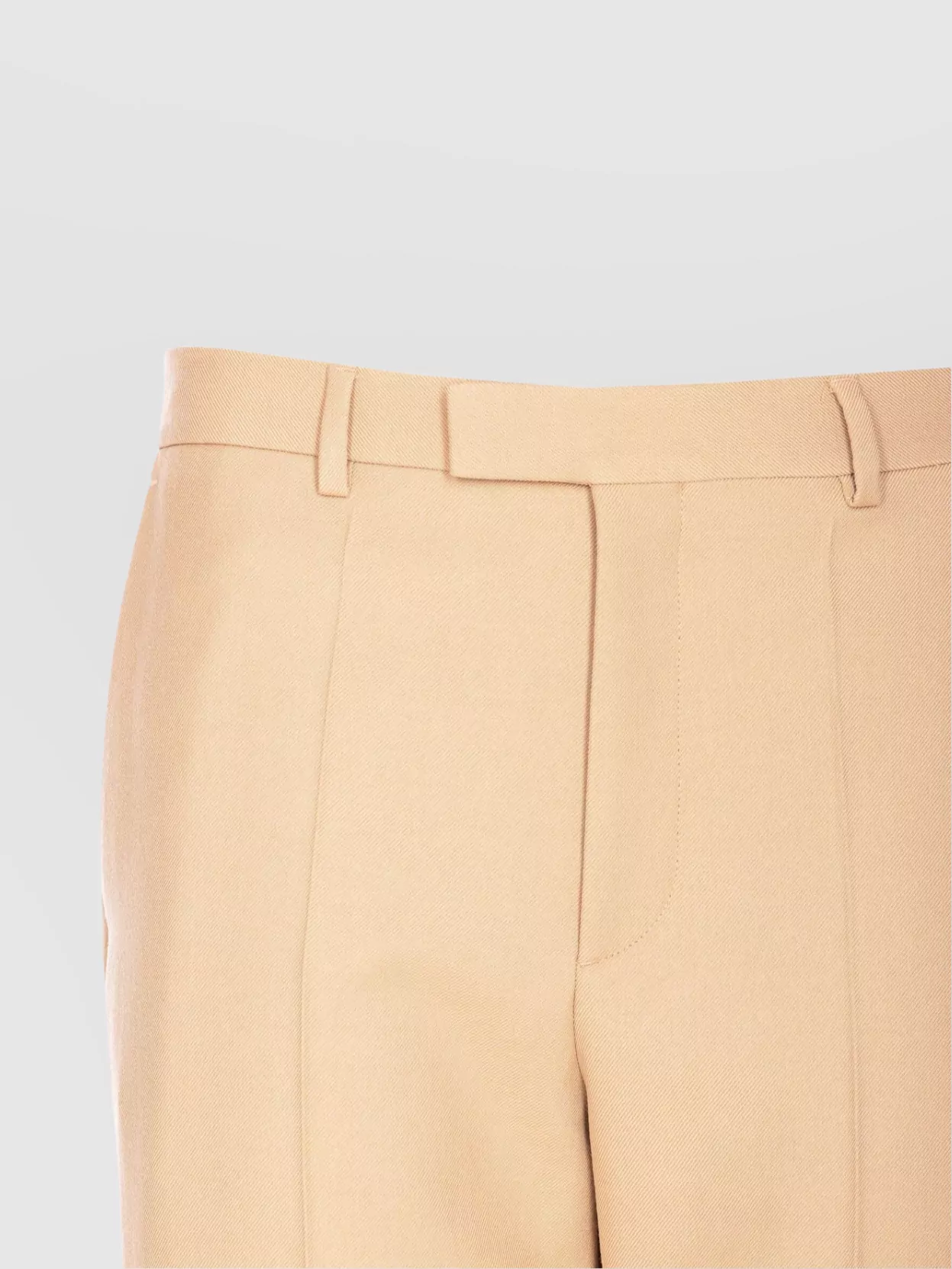 Valentino Garavani Camel Trousers With Side Pockets And Cuffs