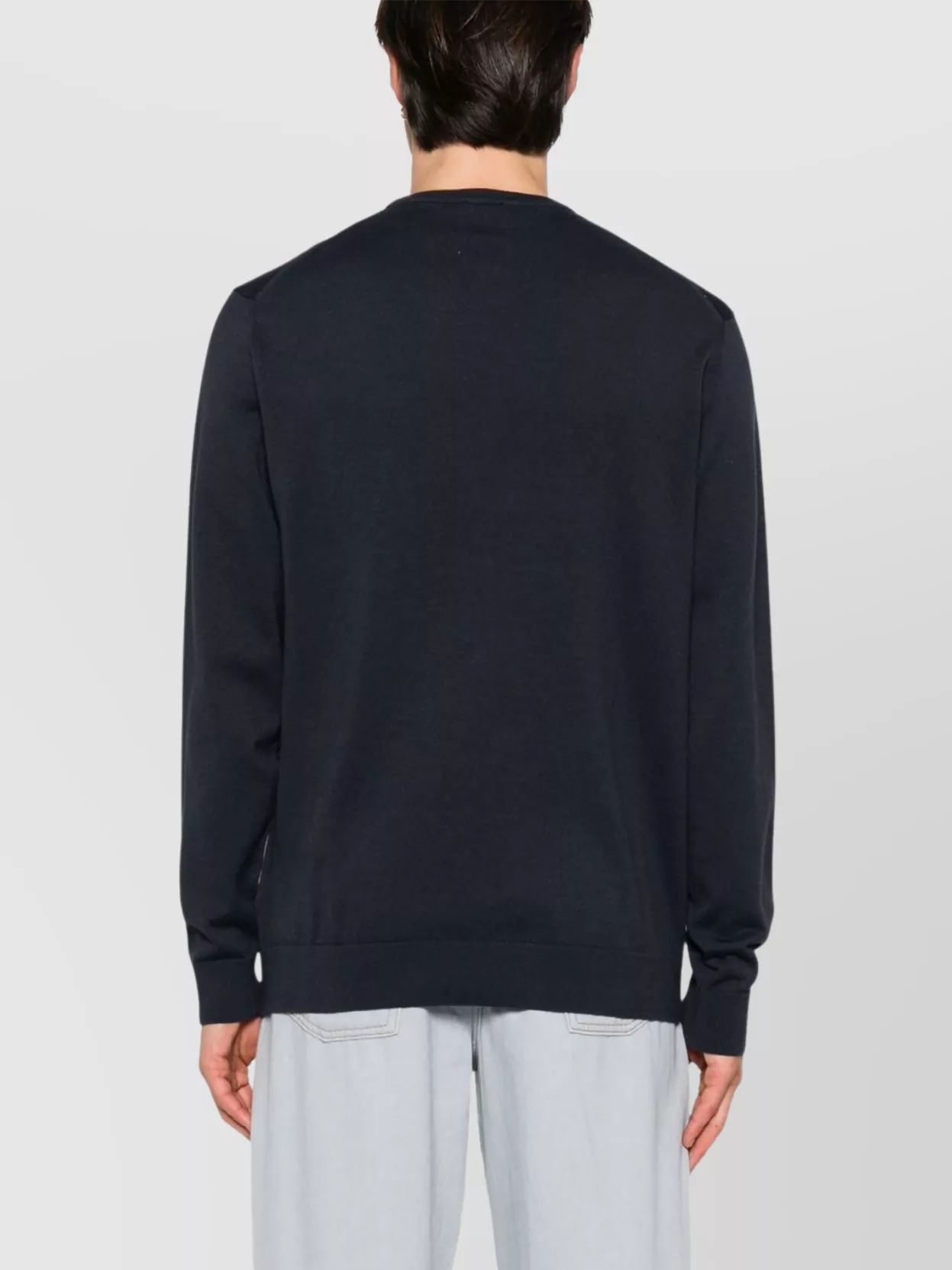 Calvin Klein Crew Neck Cotton Silk Blend Sweater