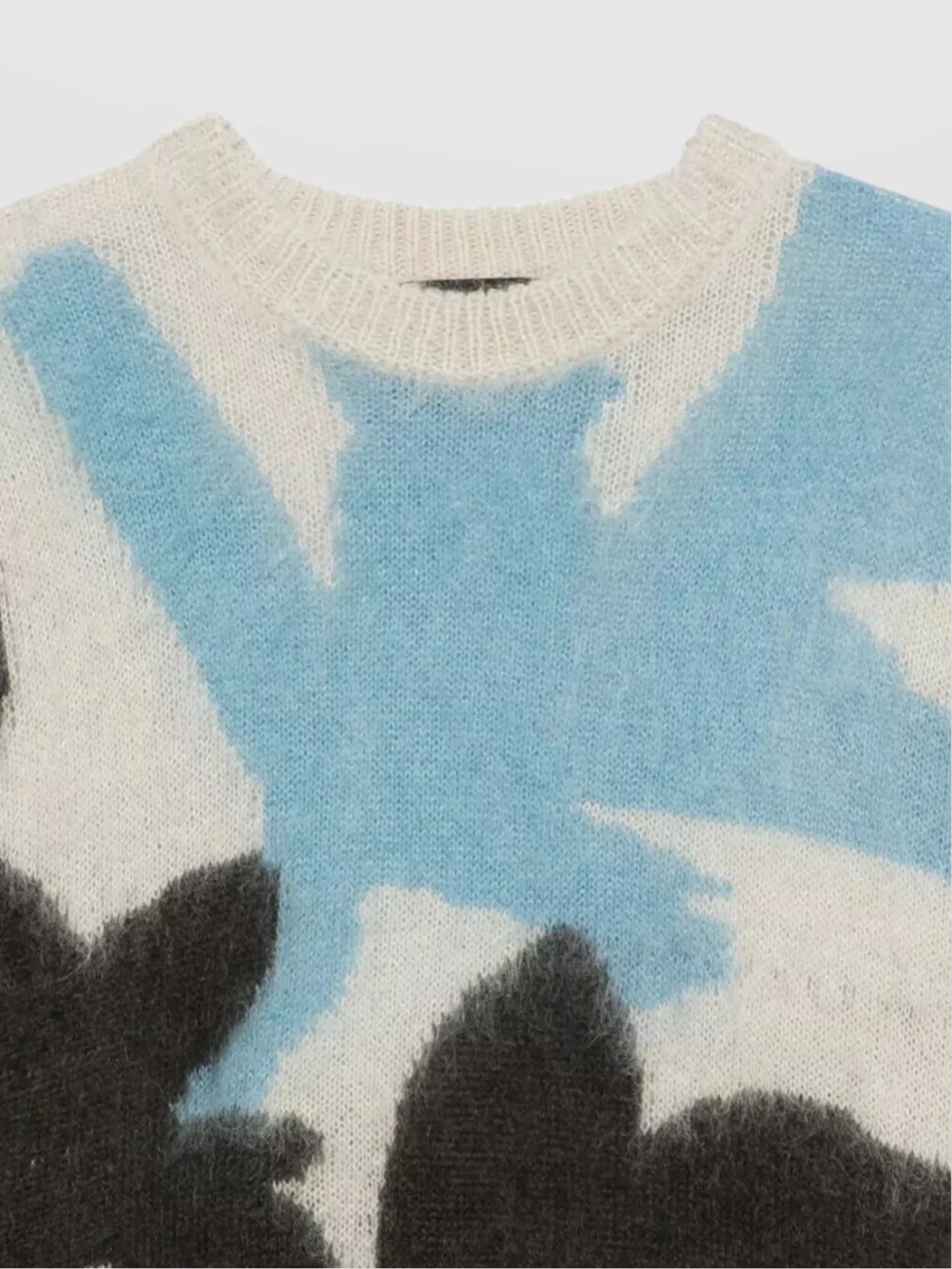 Roberto Collina Abstract Pattern Mohair Crewneck Sweater