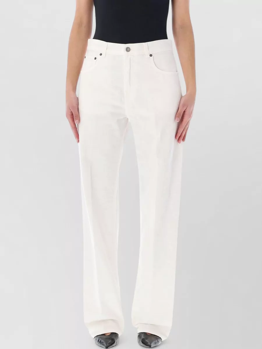 Haikure Bonnie Bull Denim Wide Leg Trousers In White
