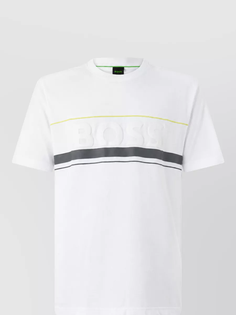 Boss cotton logo print crew neck short sleeve t-shirt