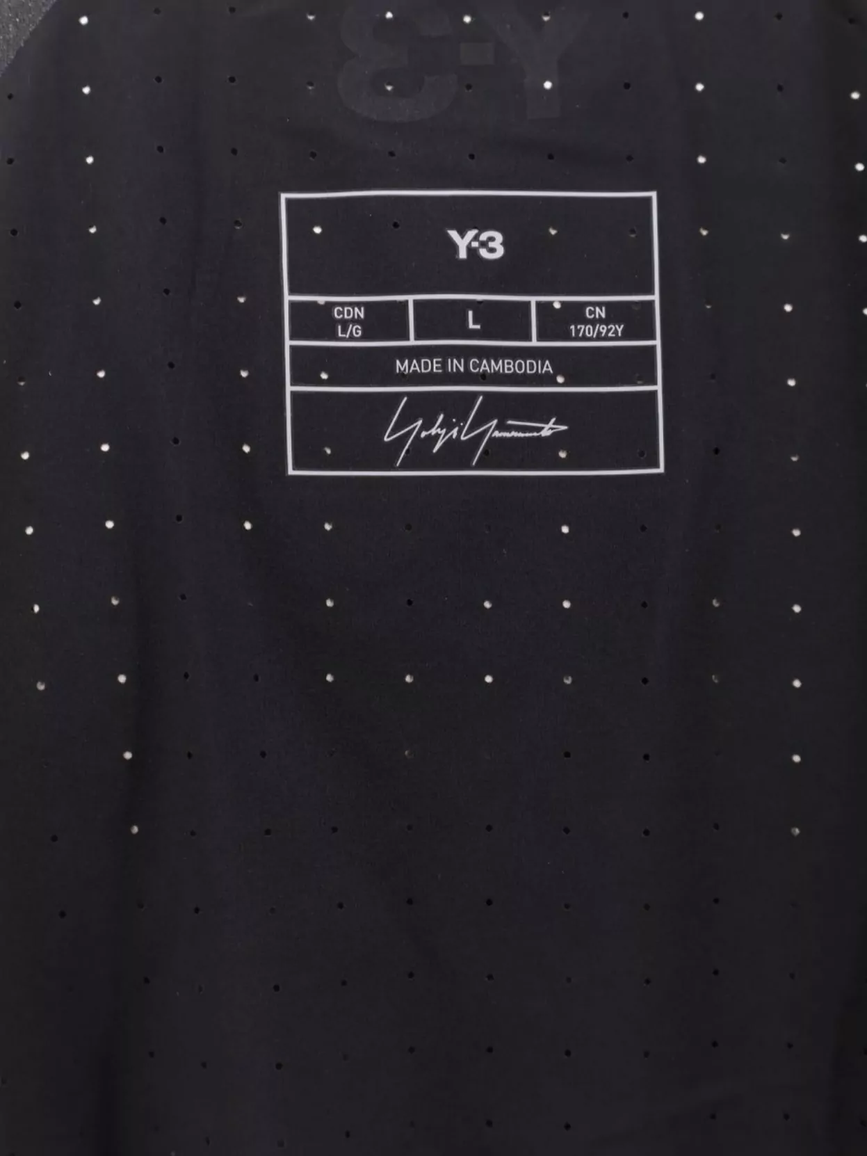 Y-3 Perforated Technical Fabric And Mesh Top In Black