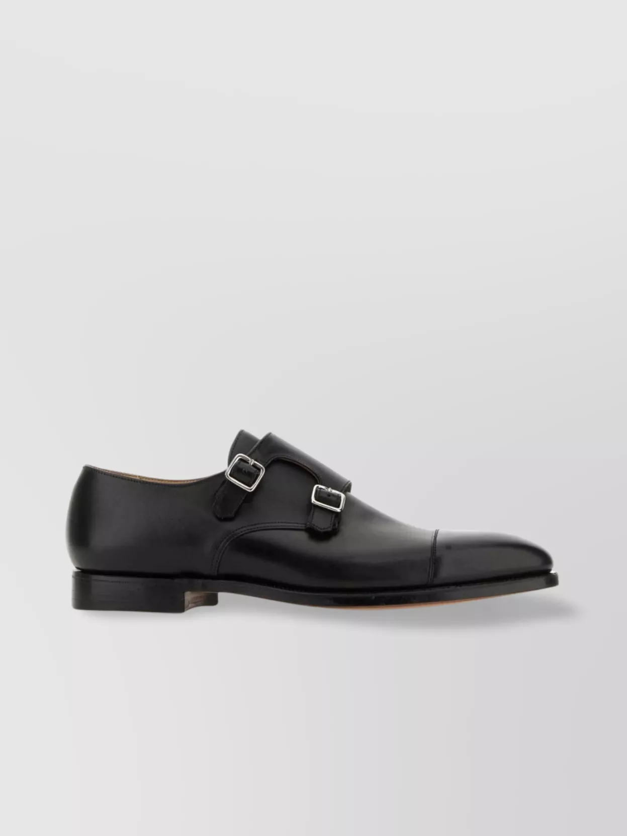 Crockett & Jones Lowndes Monk Strap Shoes With Almond Toe