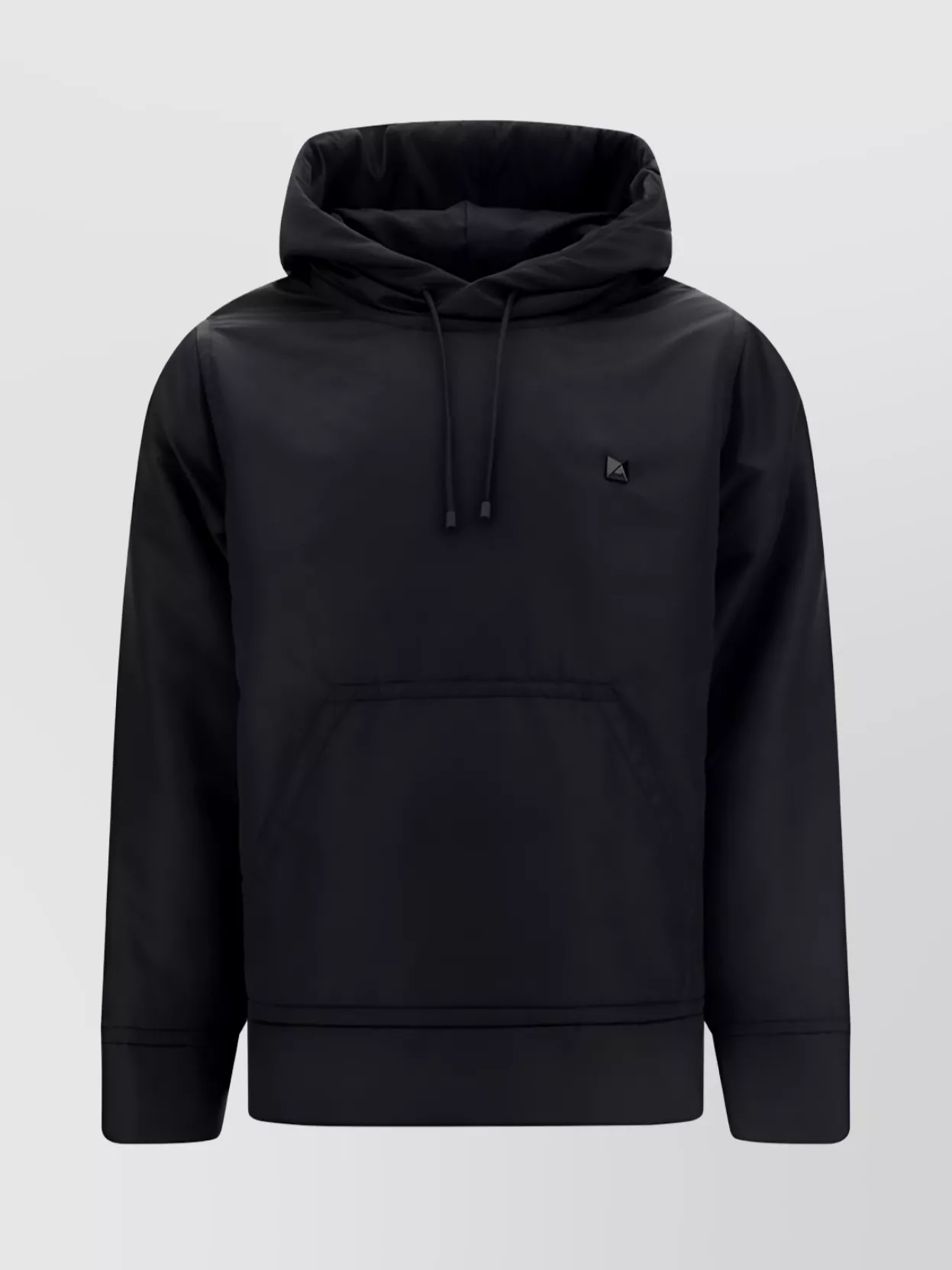 Shop Valentino Modern Hooded Sweater With Ribbed Accents In Blue