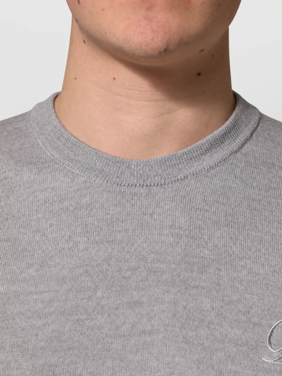 Dolce&Gabbana Virgin Wool Long-Sleeve Crew-Neck Sweater