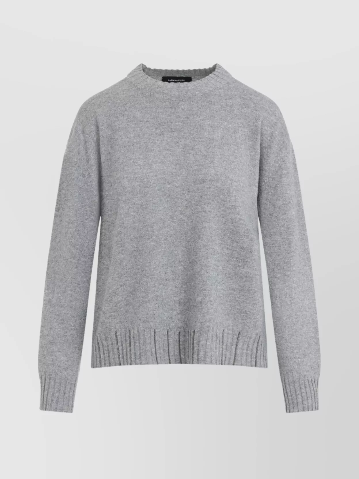 Fabiana Filippi Grey Wool Blend Crew Neck Sweater