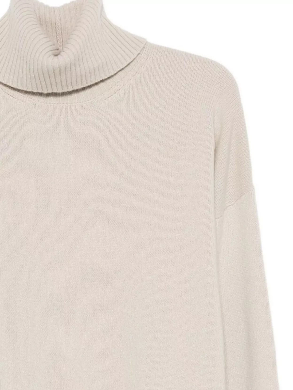 Roberto Collina Turtleneck Dress Dropped Shoulders Ribbed Cuffs