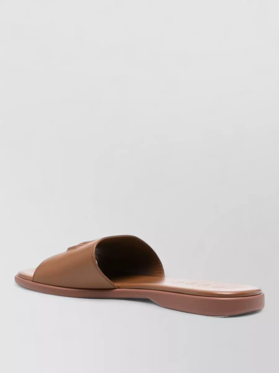 Gucci Leather Flat Slides