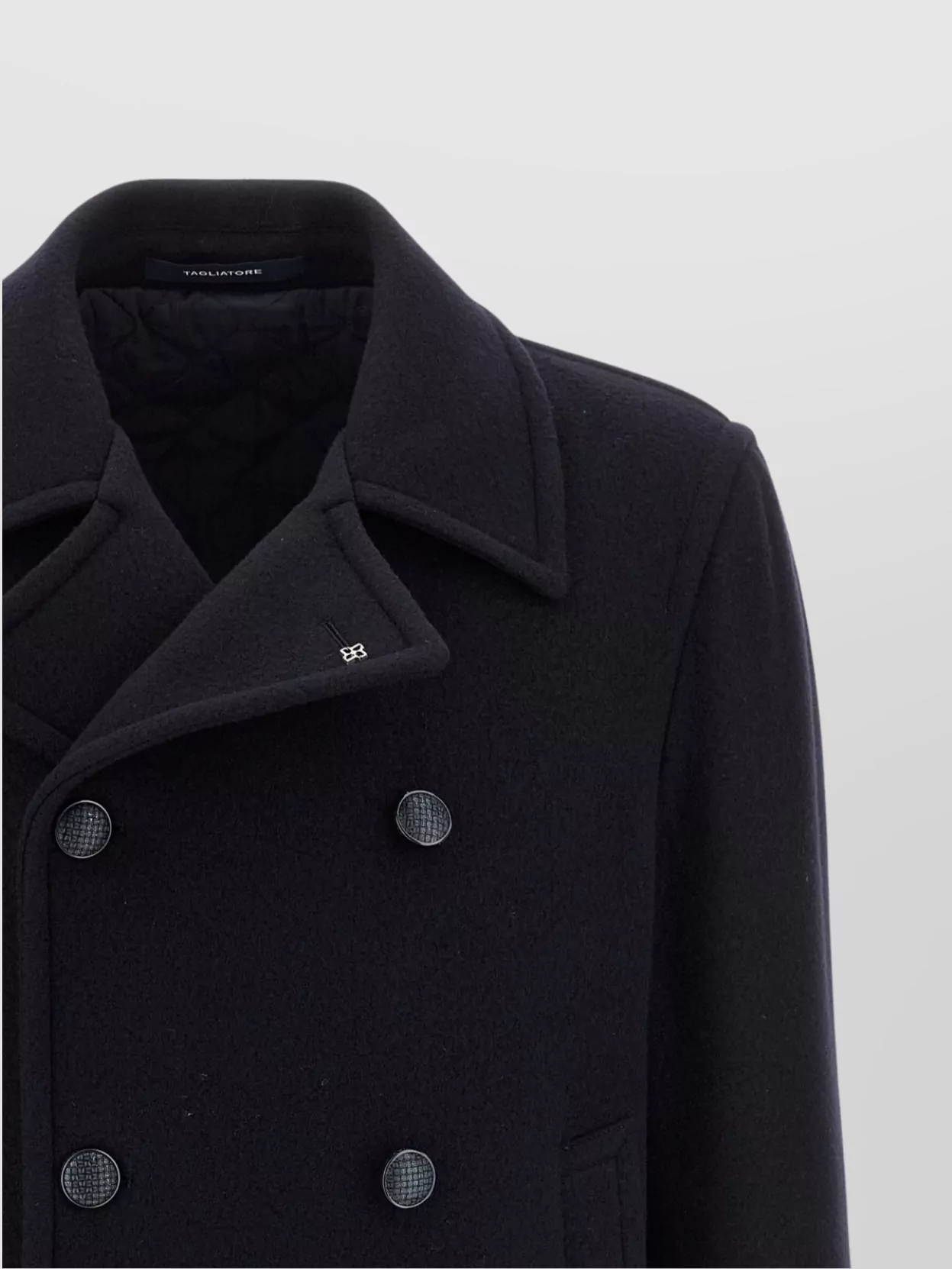 Tagliatore 'Monte Carlo' Double-Breasted Coat With Notched Lapels