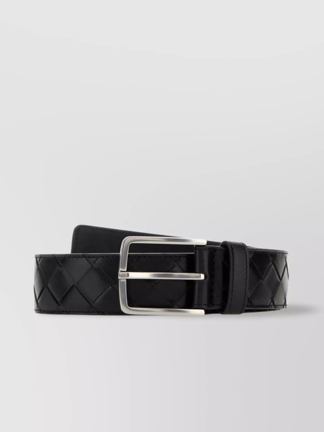 Shop Bottega Veneta Leather Belt With Adjustable Length And Quilted Design
