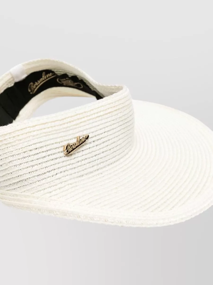Borsalino Logo Appliqué Visor Hat
