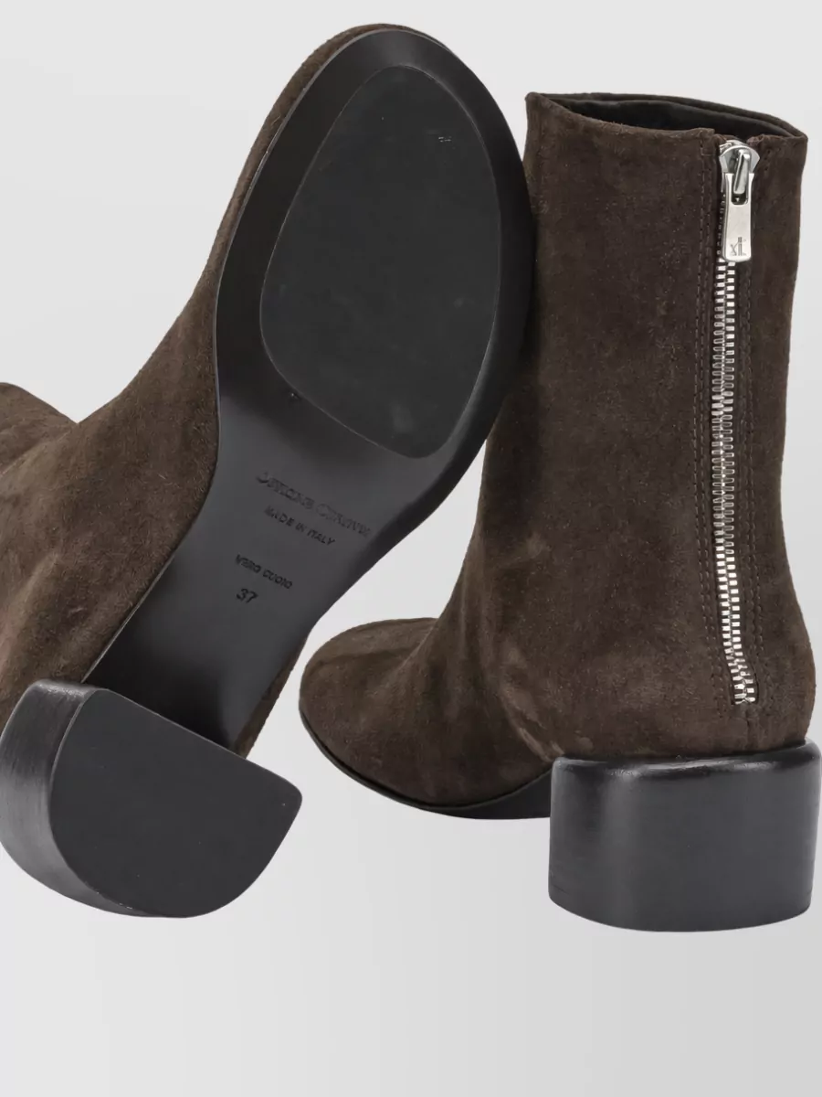 Officine Creative Leather Zippered Ankle Boots