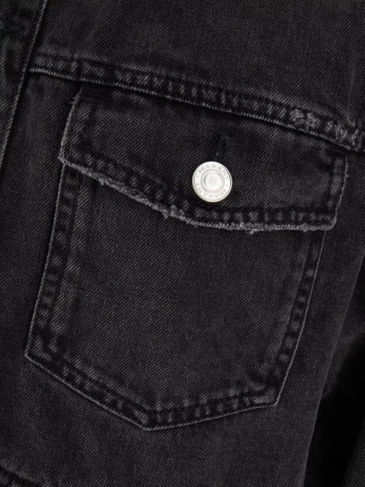 Isabel Marant Jango Logo-embroidered Faded Denim Jacket