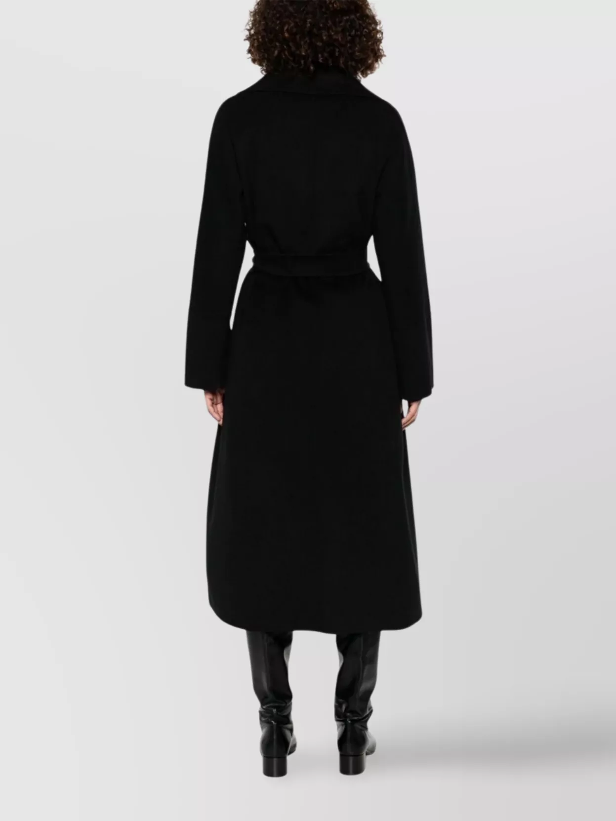 's Max Mara Long Wool Coat With Belted Waist