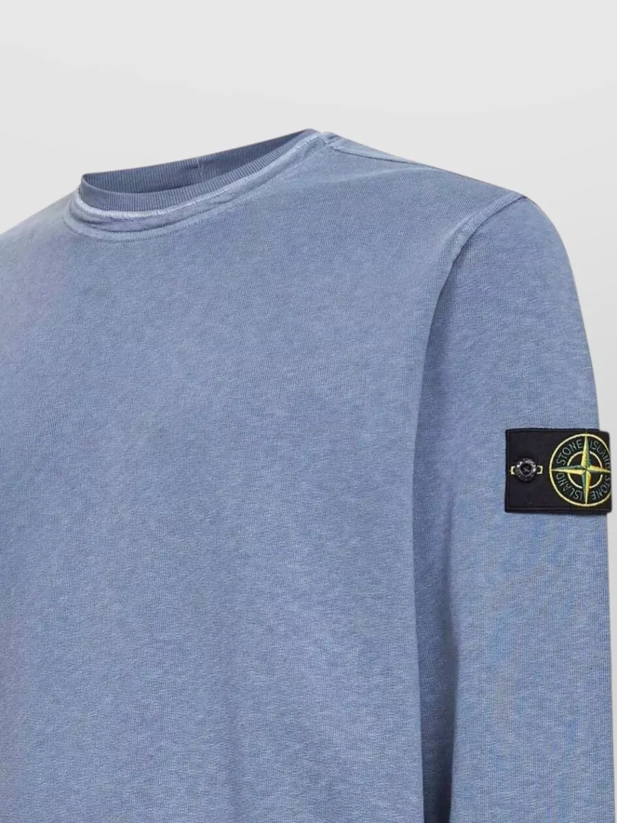Stone Island Brushed Cotton Crewneck Sweatshirt