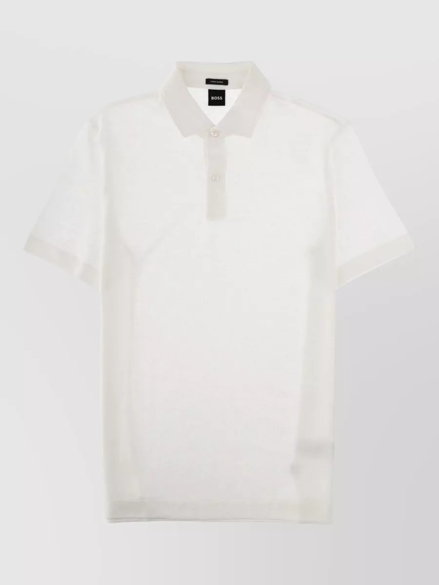 Boss linen polo shirt