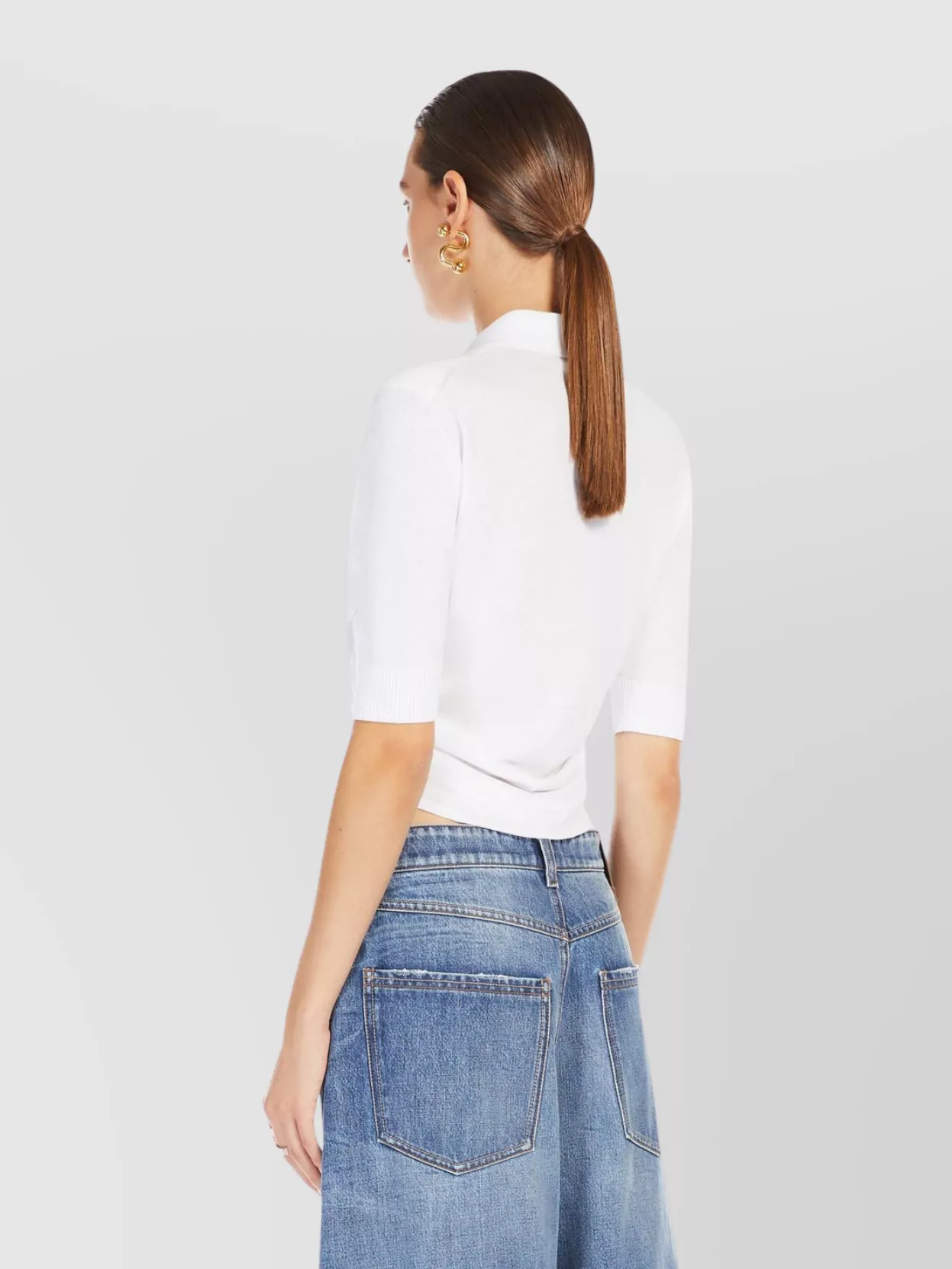 Sportmax Waist Cinch Polo Top