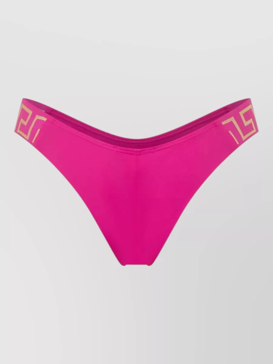 Versace Bikini Bottoms Greek Trim Geometric Pattern