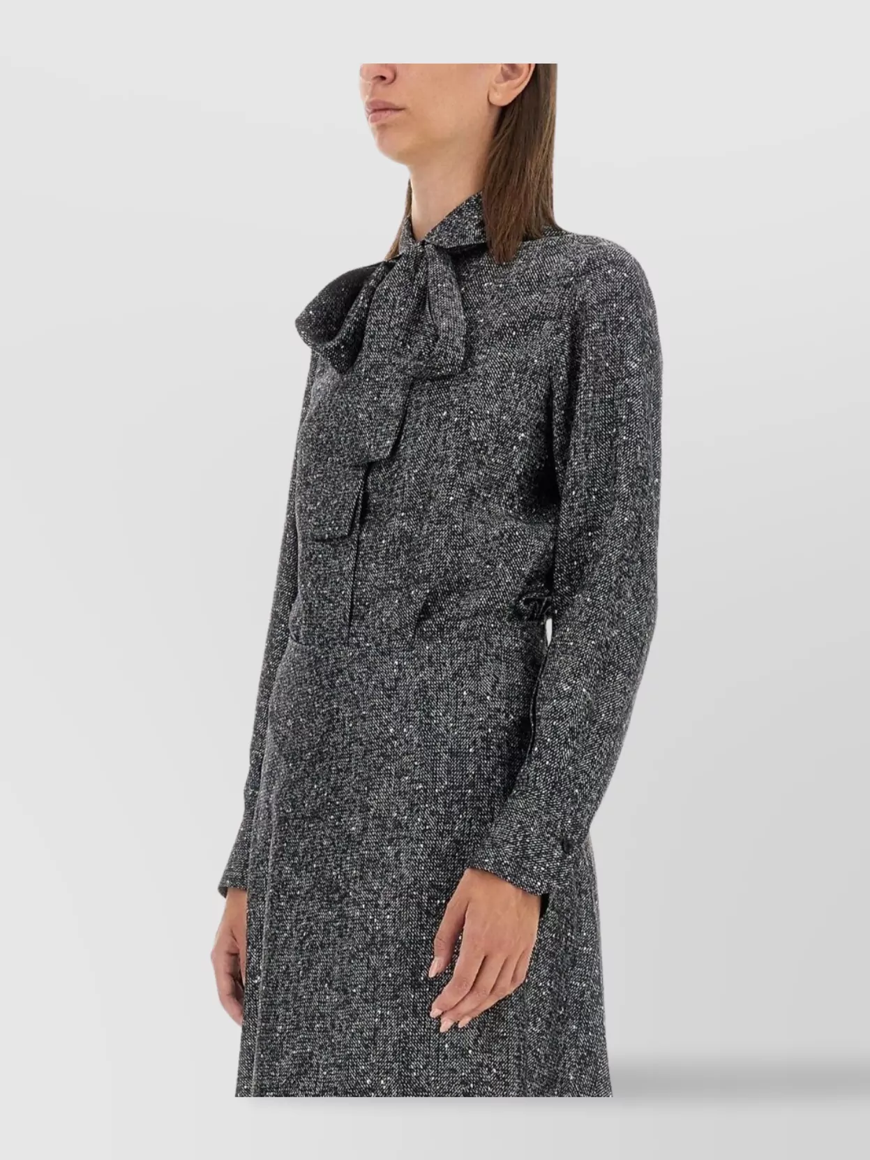 Shop Kiton Bow Detail Midi Dress