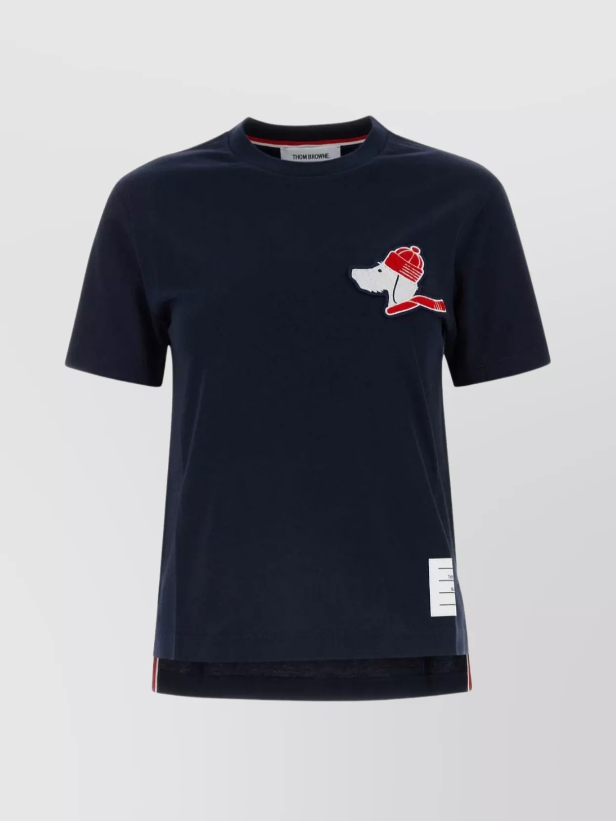 Shop Thom Browne Cotton T-shirt With Contrast Trim