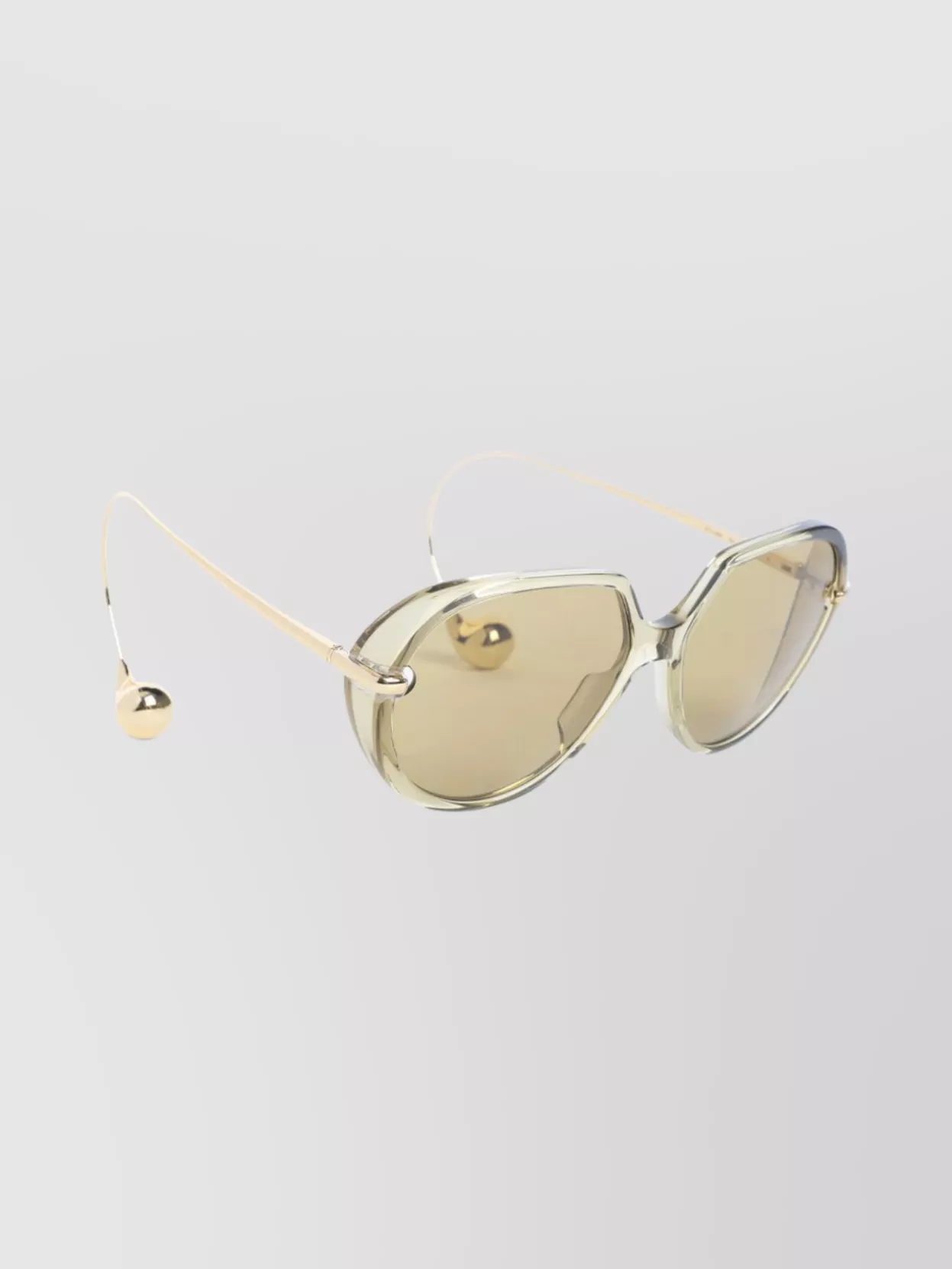 Bottega Veneta Unique Frame Sunglasses Curved Temples