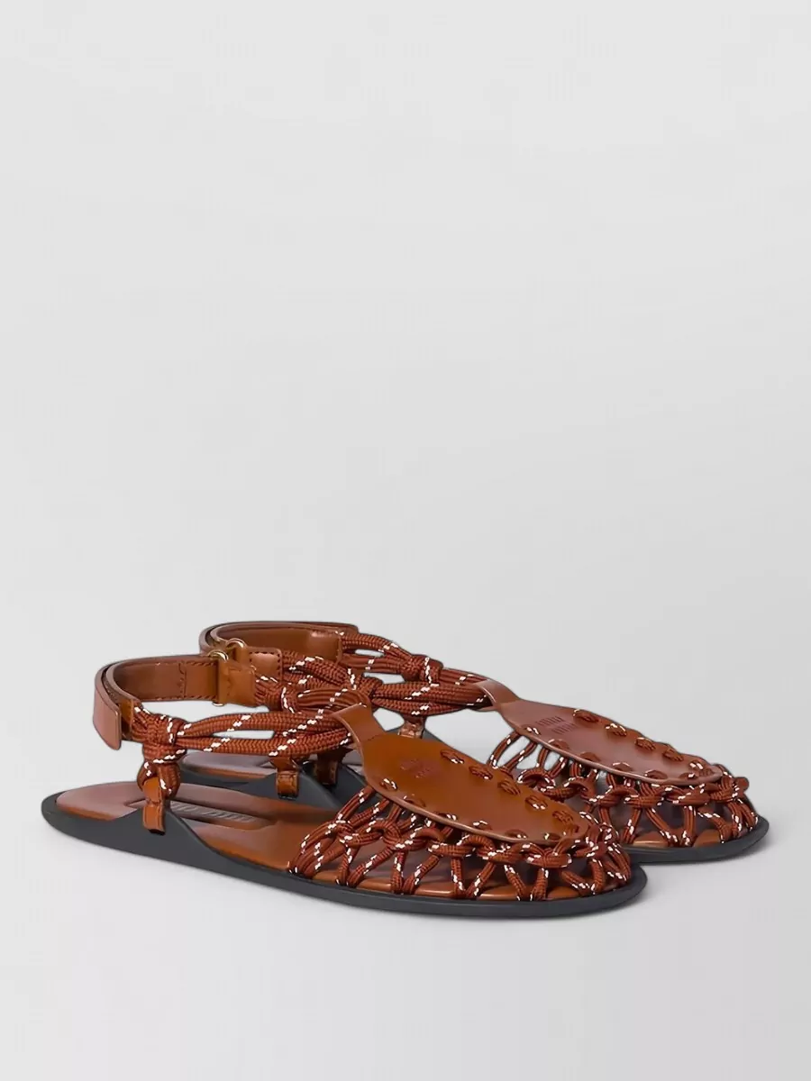 Miu Miu Leather Rope Sandals