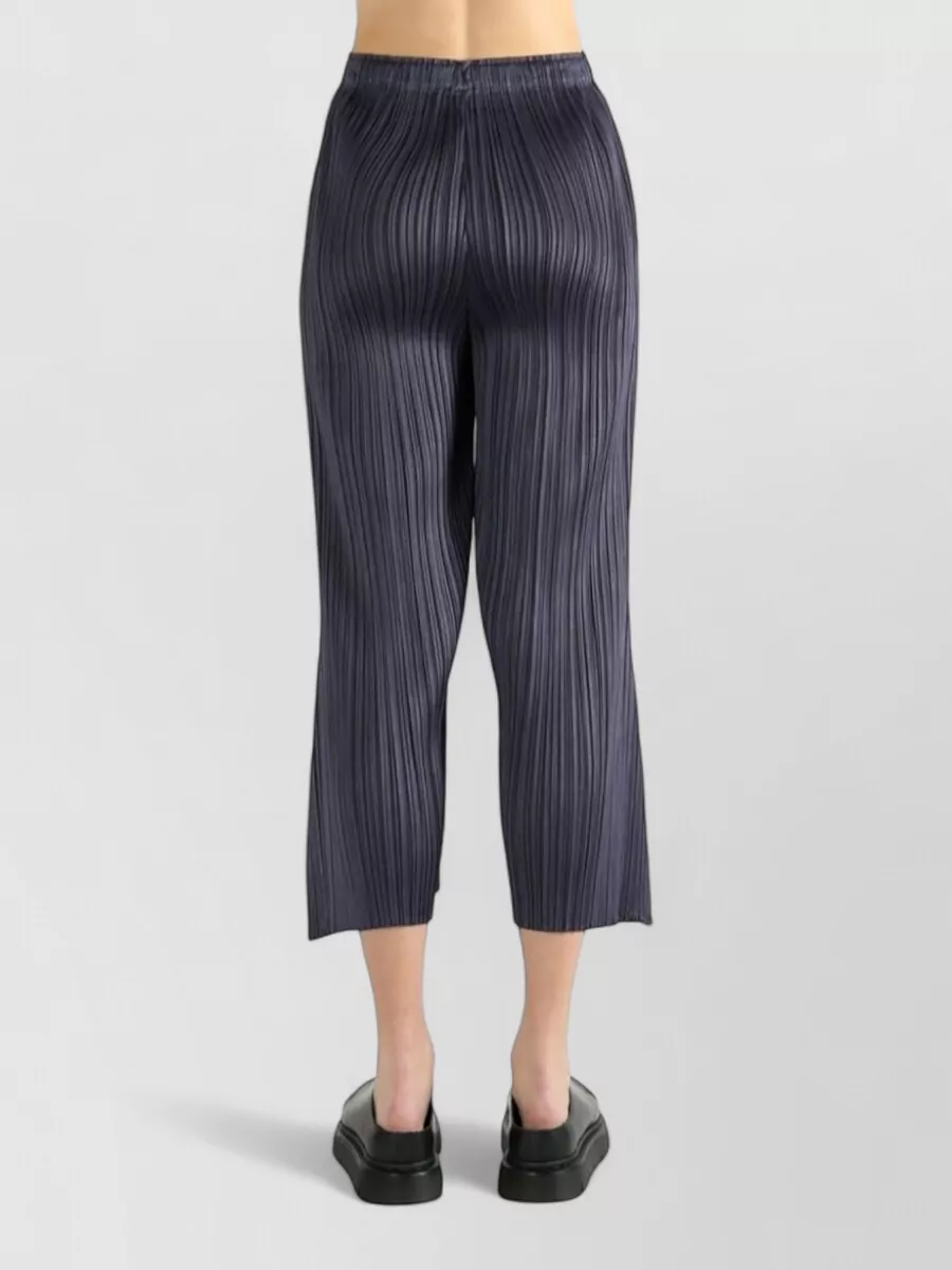 Pleats Please Issey Miyake Cropped Trousers Tailored Pleated Design