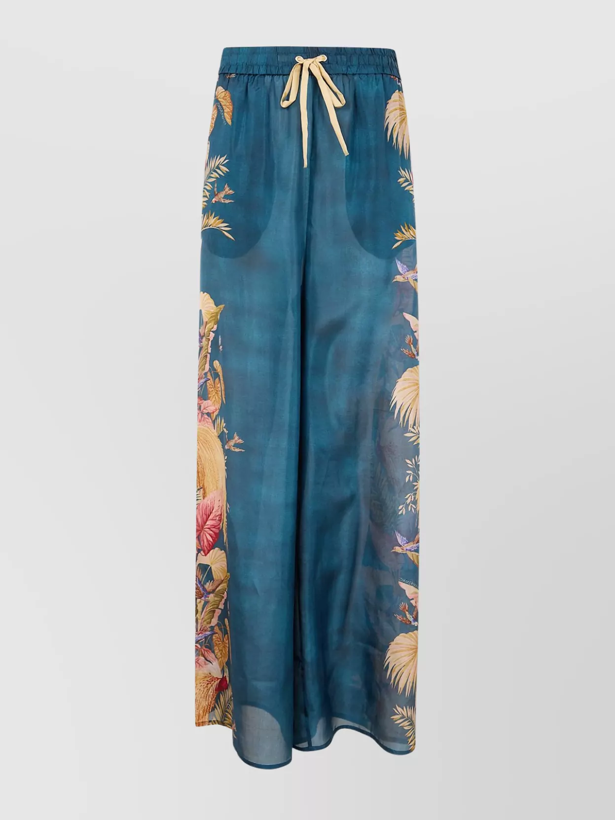 Zimmermann Floral Print Wide-Leg Relaxed Trousers