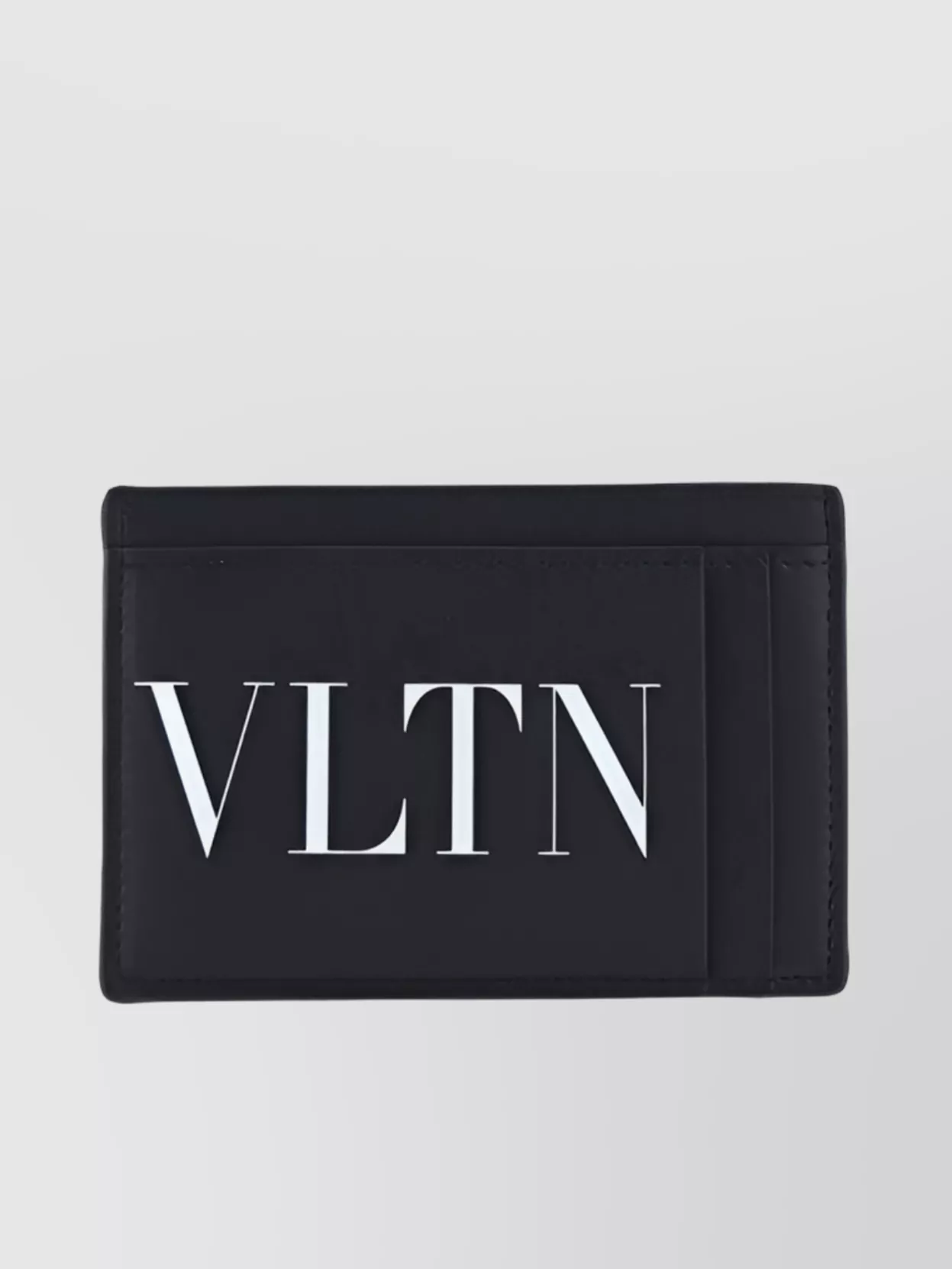 Valentino Garavani Garavani Leather Card Holder In Black
