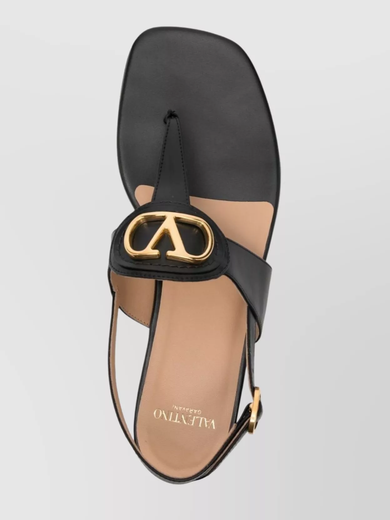 Valentino Vlogo Signature Leather Thong Sandals