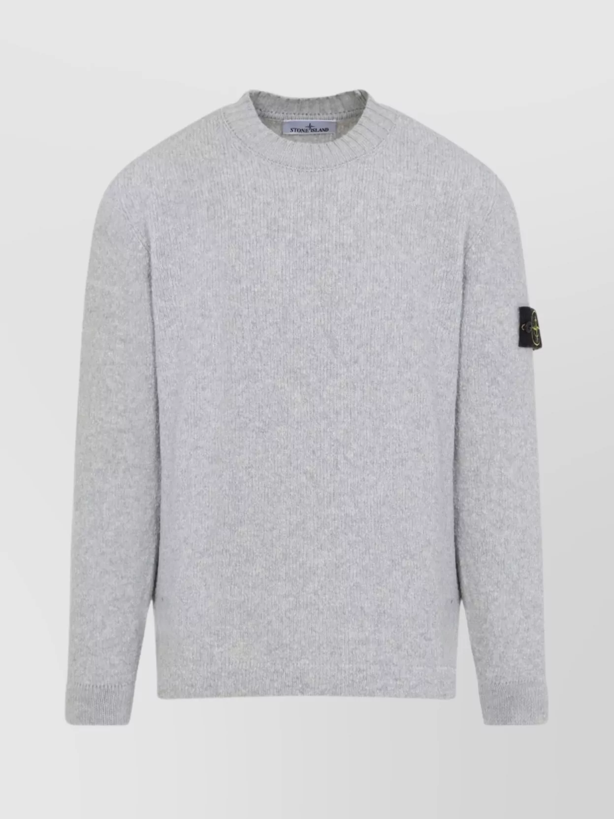 Stone Island 5100056 Lambswool Sweater In Gray