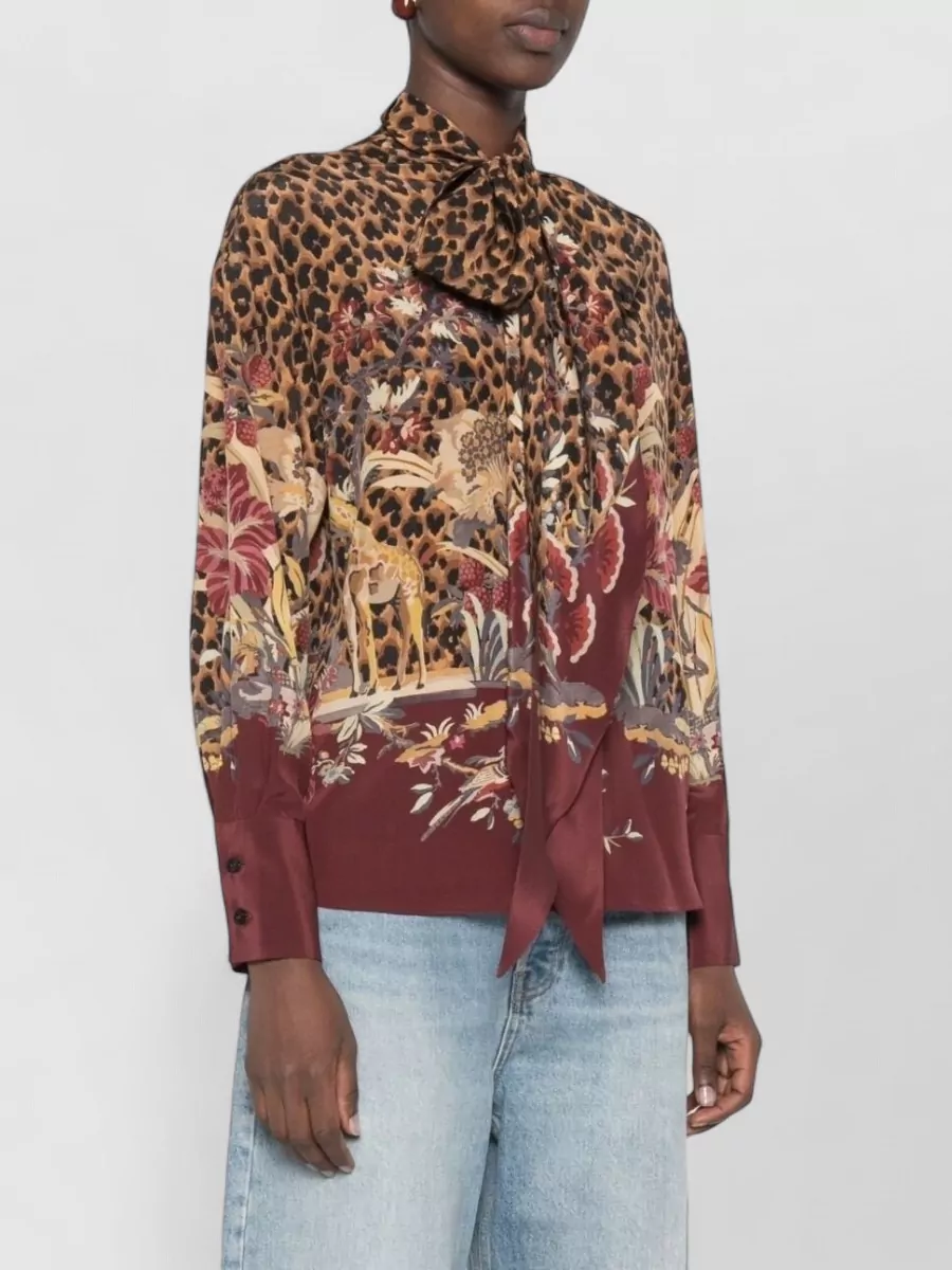Etro Silk Printed Pussy-Bow Blouse