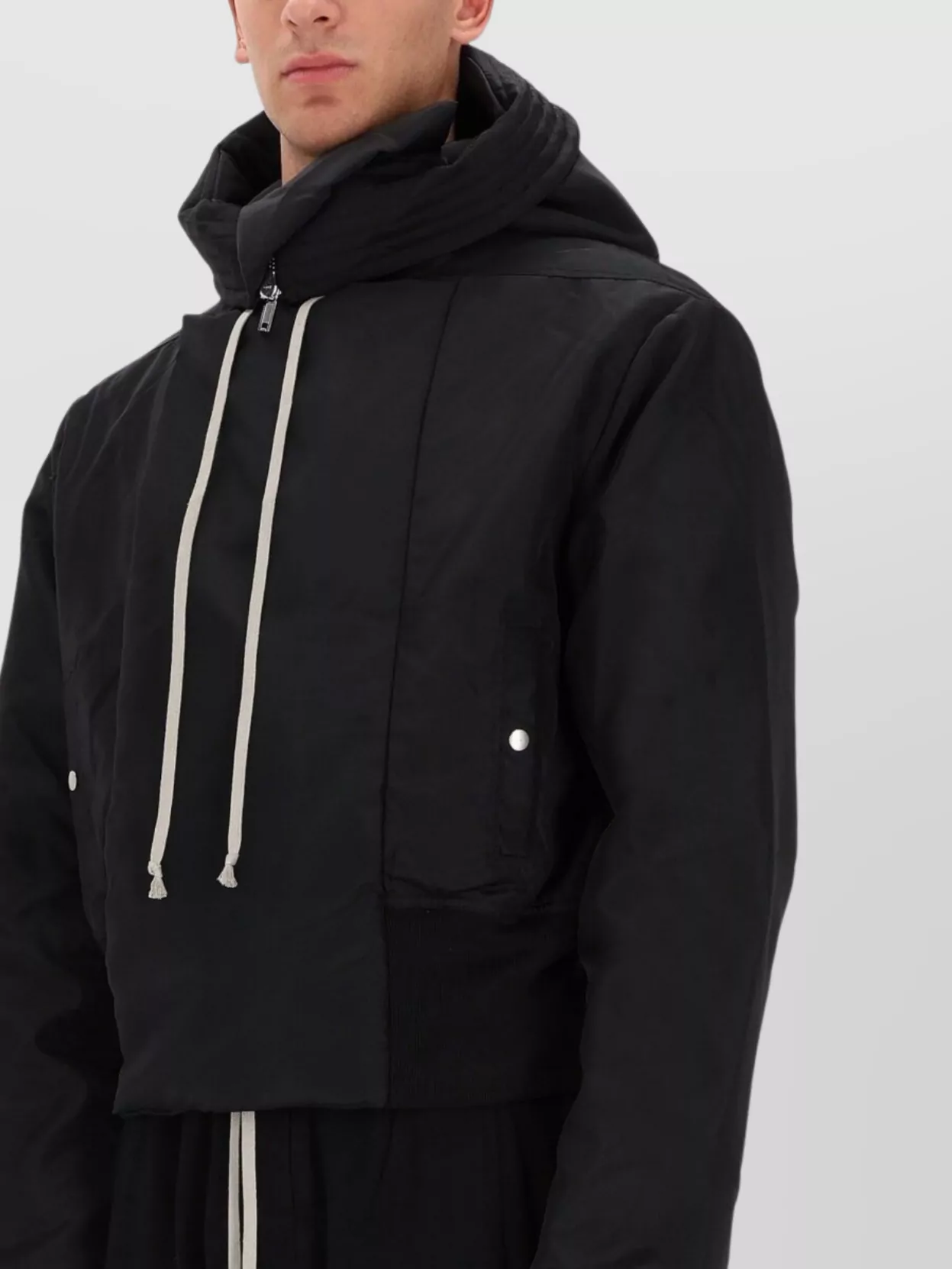 Rick Owens Drkshdw Hooded Jacket With Drawstring And Pockets
