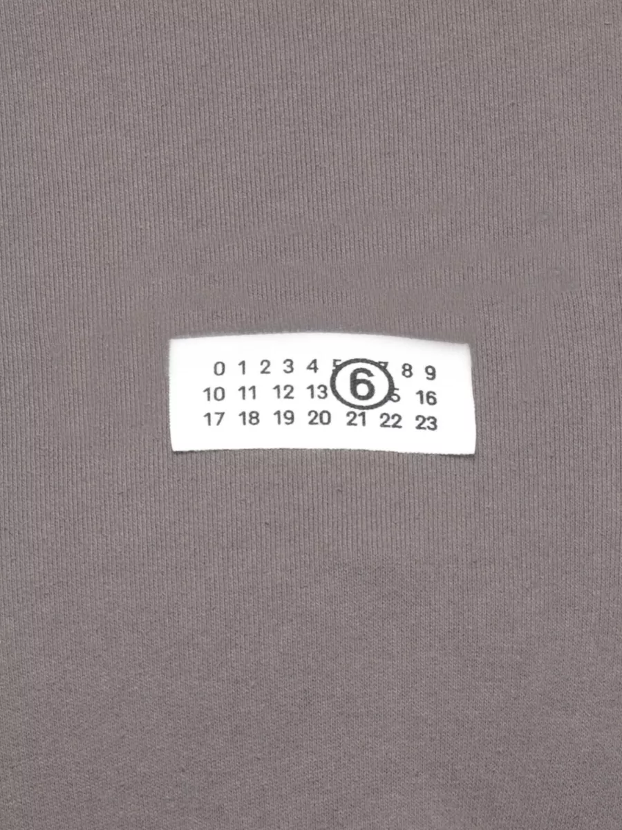 Mm6 Maison Margiela Cotton Sweatshirt Long Sleeves Ribbed Trims