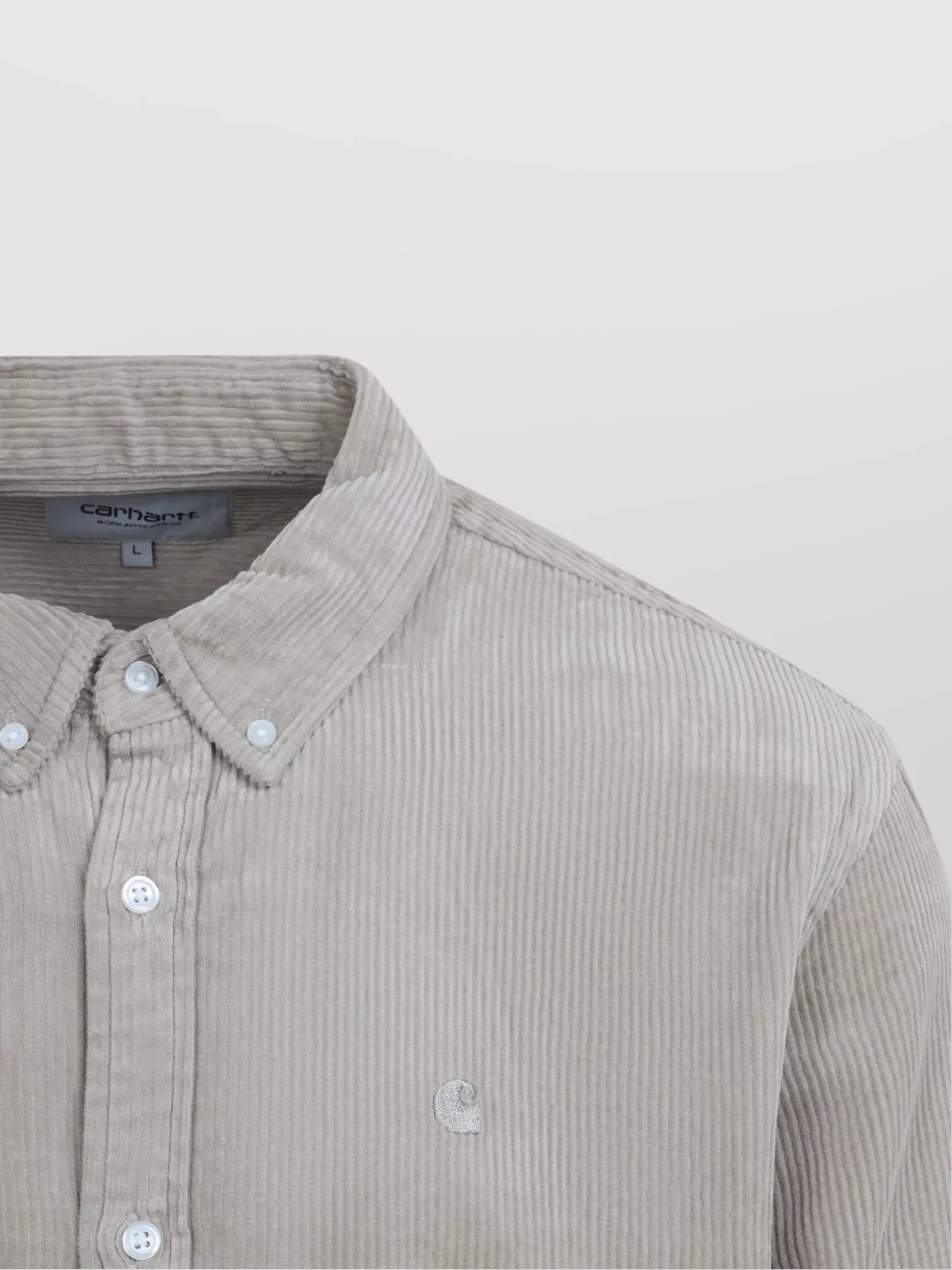 Carhartt Wip Long Sleeve Corduroy Shirt With Button Collar