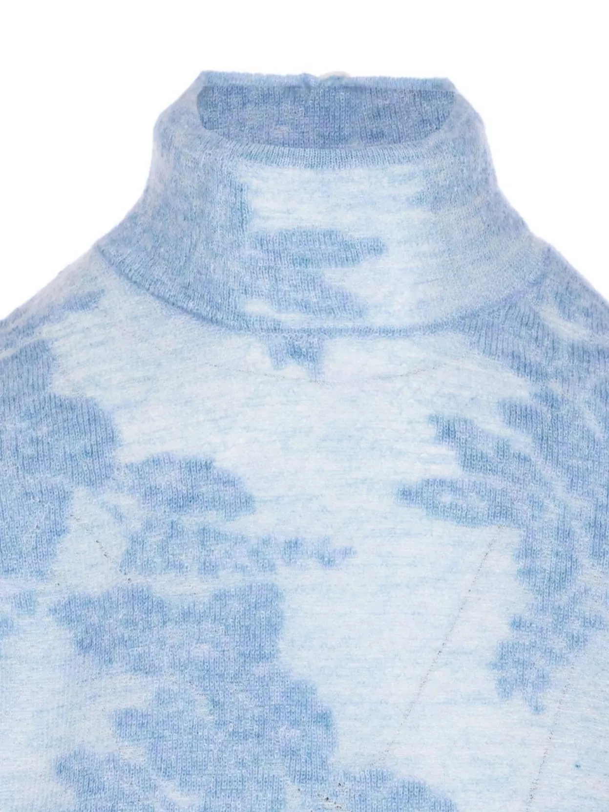 Ganni High Neck Floral Knitwear With Back Buttons