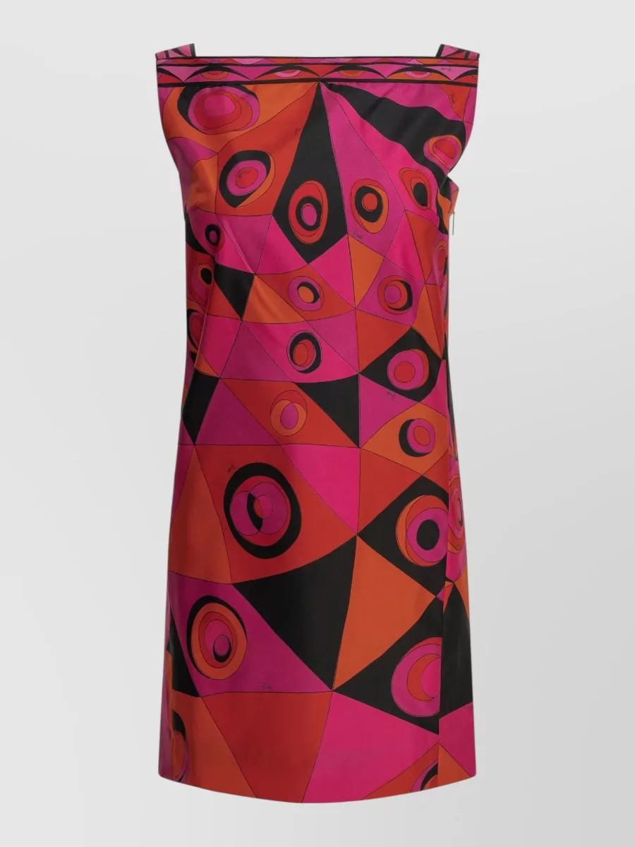 Pucci silk printed knee-length dress