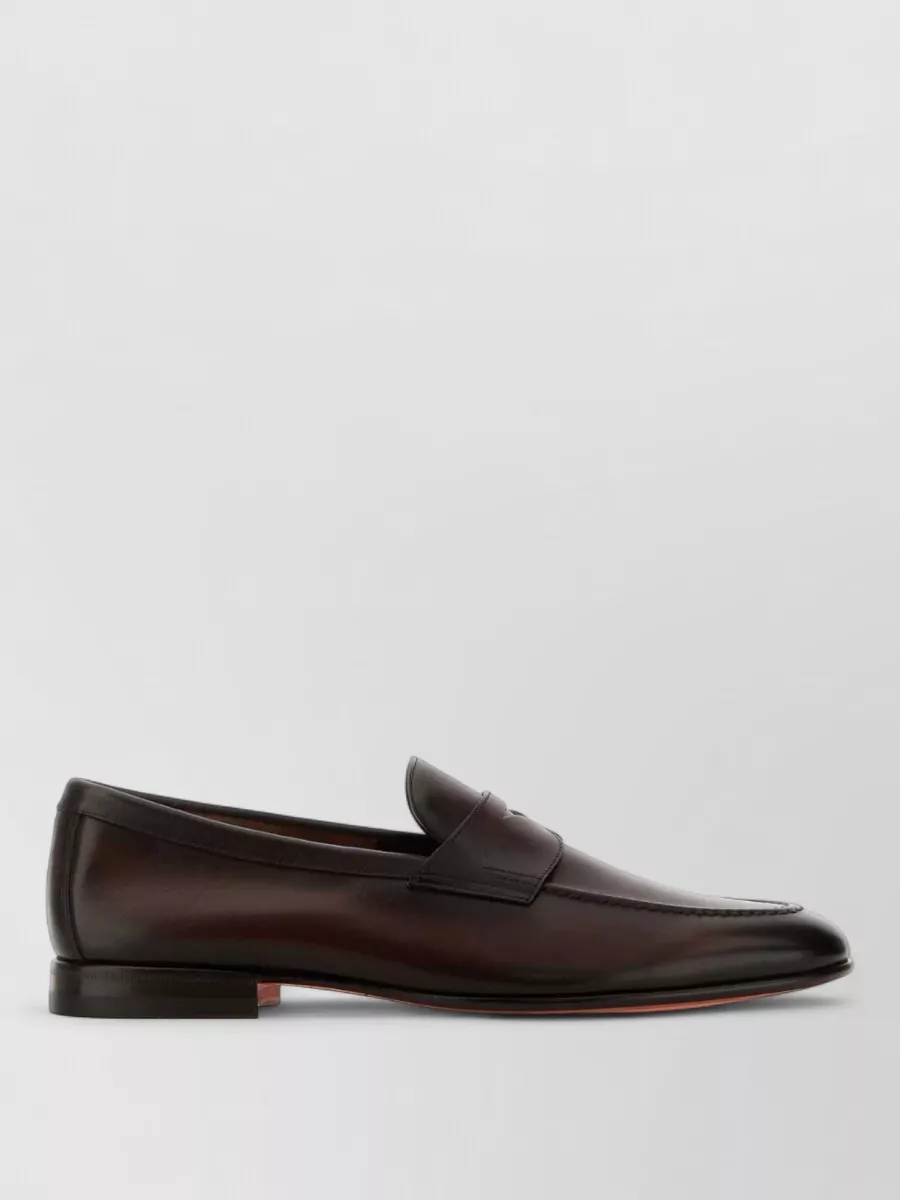 Santoni Leather Loafers