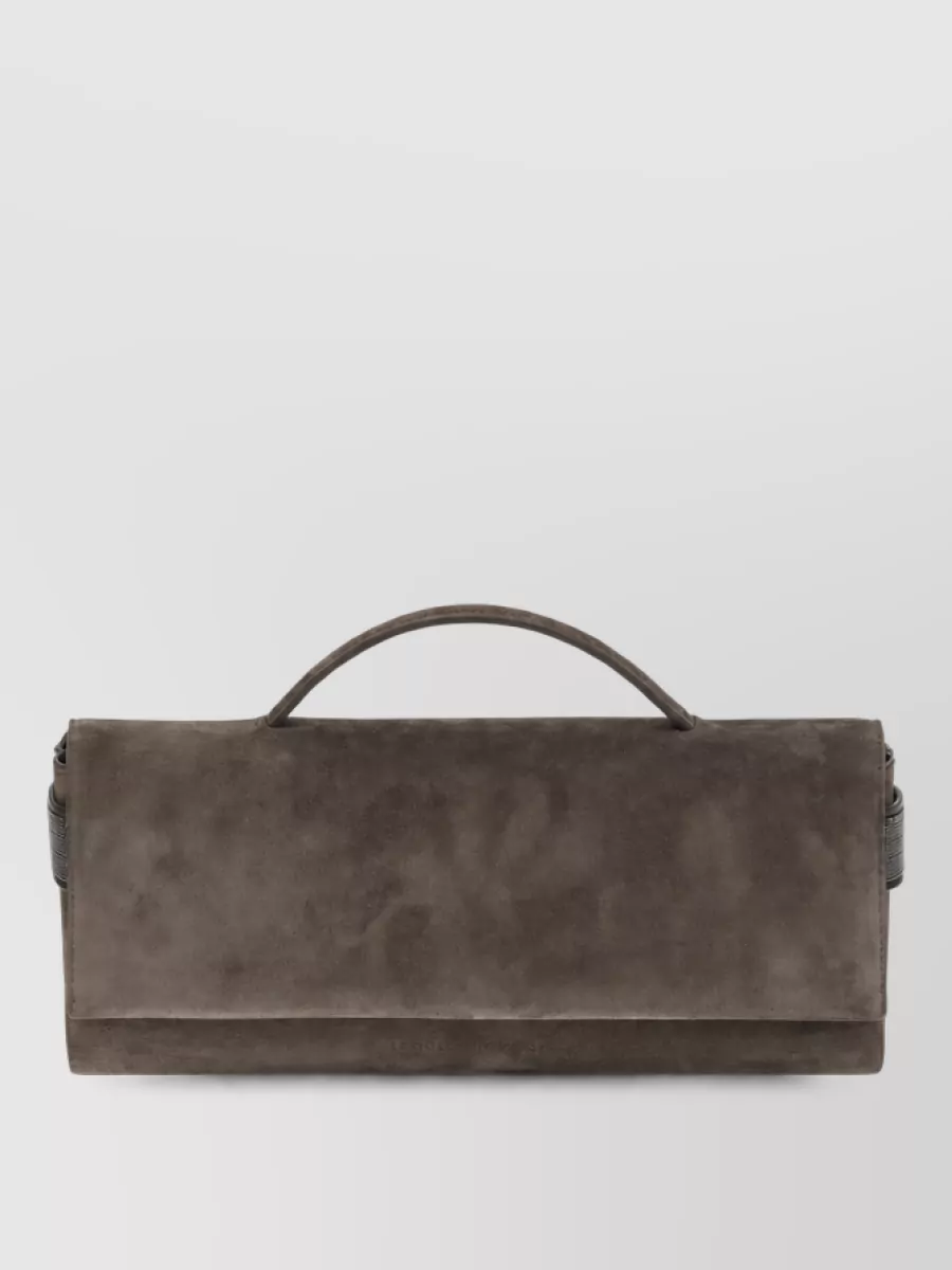 Brunello Cucinelli na suede clutch bag